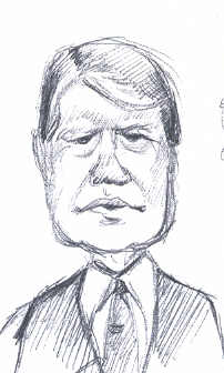 In college I tried my hand at sketching off the TV while Carter and Ford debated. 